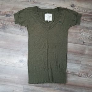 Abercrombie & Fitch Woman's Olive Tunic Sweater